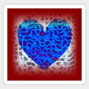 Blue Heart In Clouds Sticker